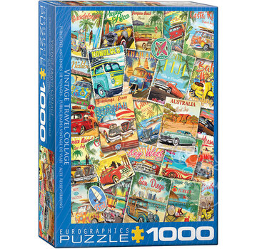 Eurographics Eurographics Vintage: Vintage Travel Collage Puzzle 1000pcs
