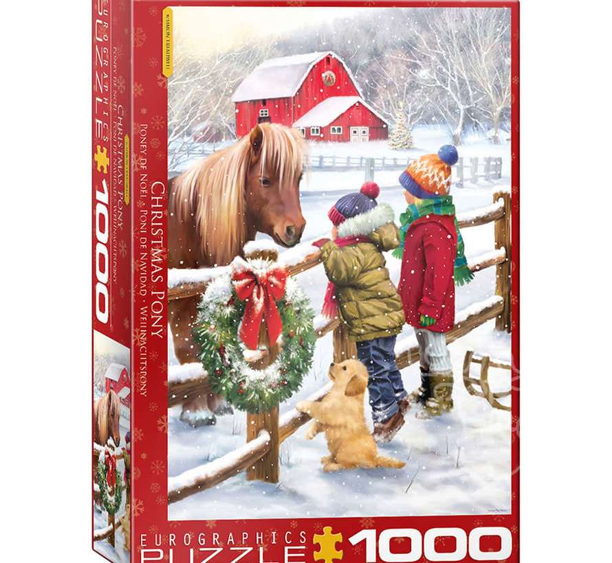 Eurographics Artist Label Treadwell: Christmas Pony Puzzle 1000pcs
