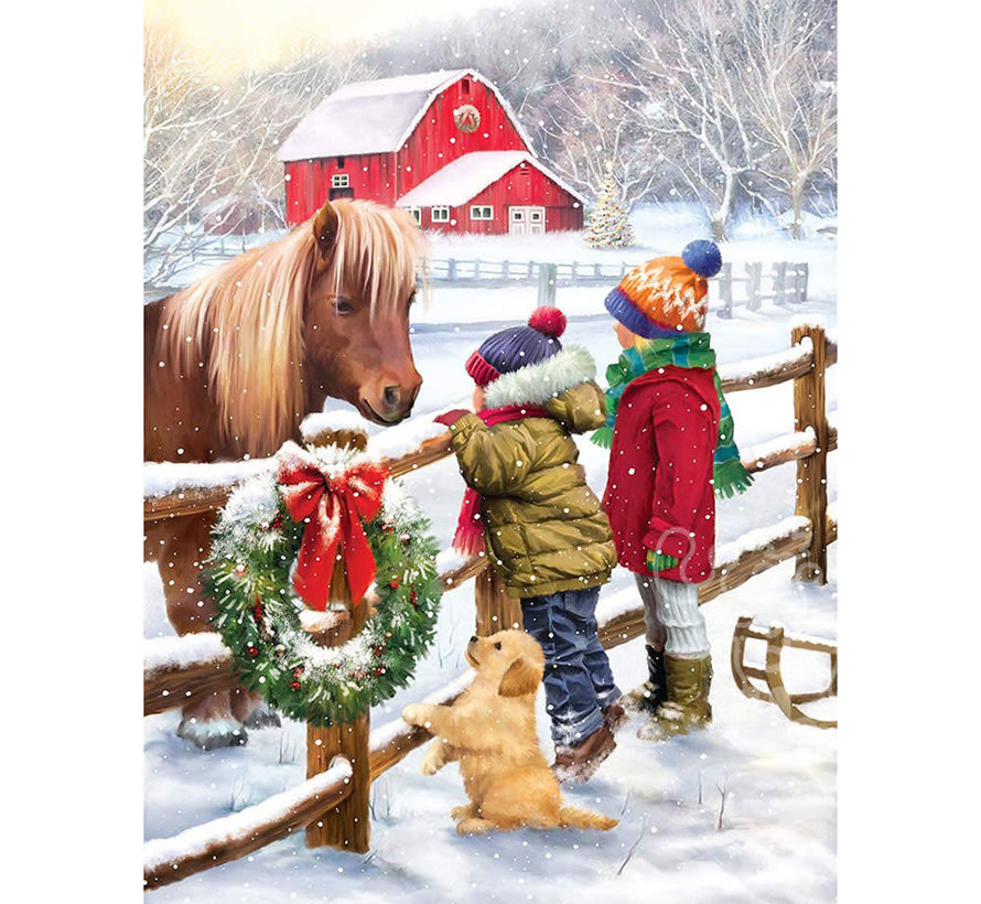Eurographics Artist Label Treadwell: Christmas Pony Puzzle 1000pcs