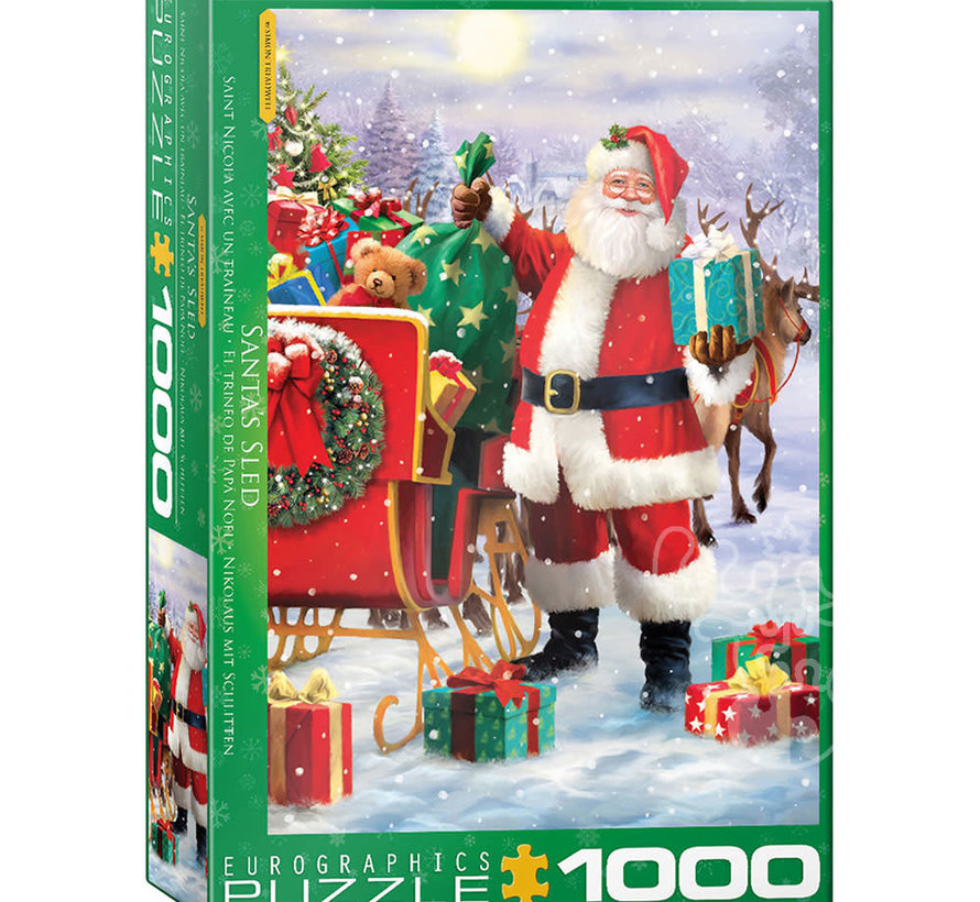 Eurographics Artist Label Treadwell: Santa's Sled Puzzle 1000pcs