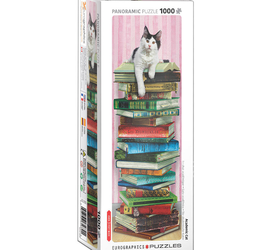 Eurographics Panoramic: Academic Cat Panoramic Puzzle 1000pcs