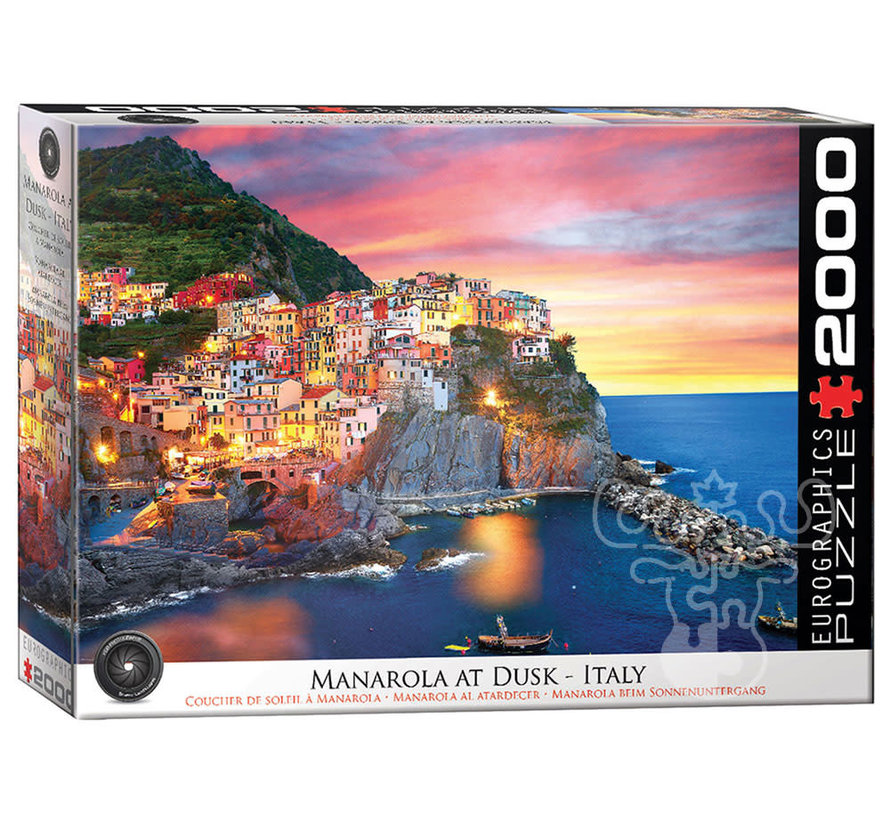 Eurographics Manarola at Dusk, Italy Puzzle 2000pcs