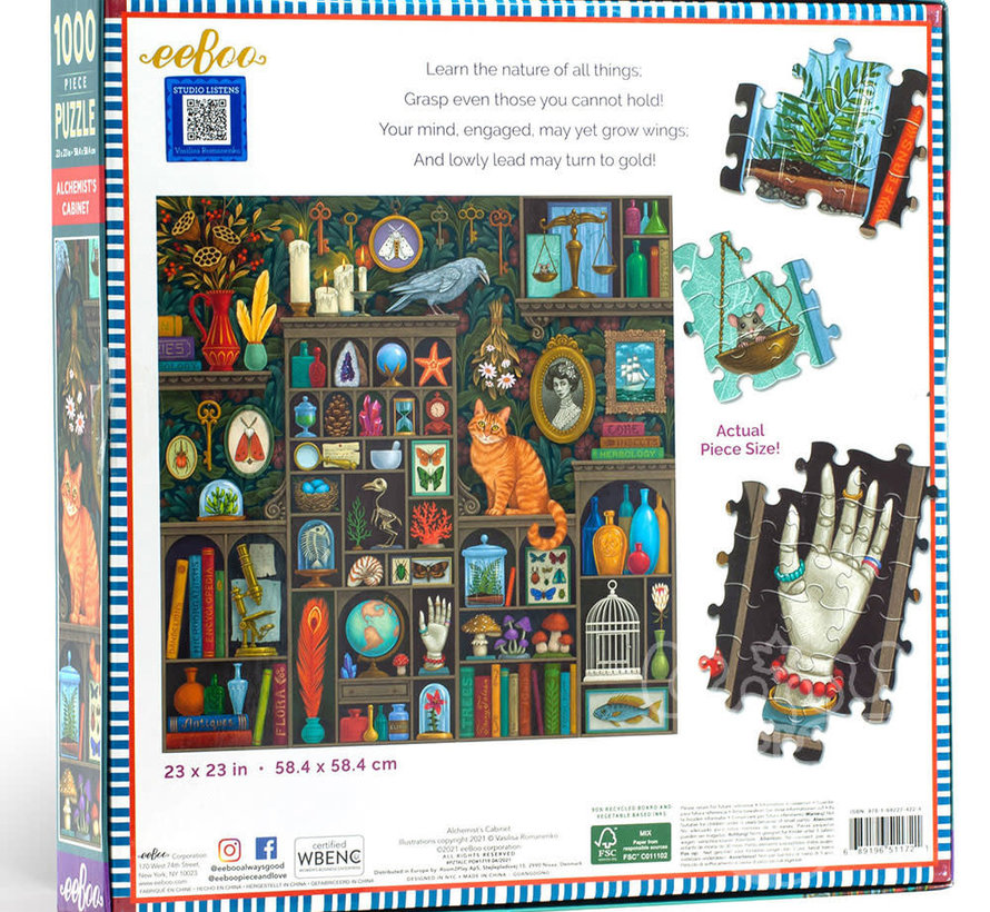 eeBoo Alchemist's Cabinet Puzzle 1000pcs