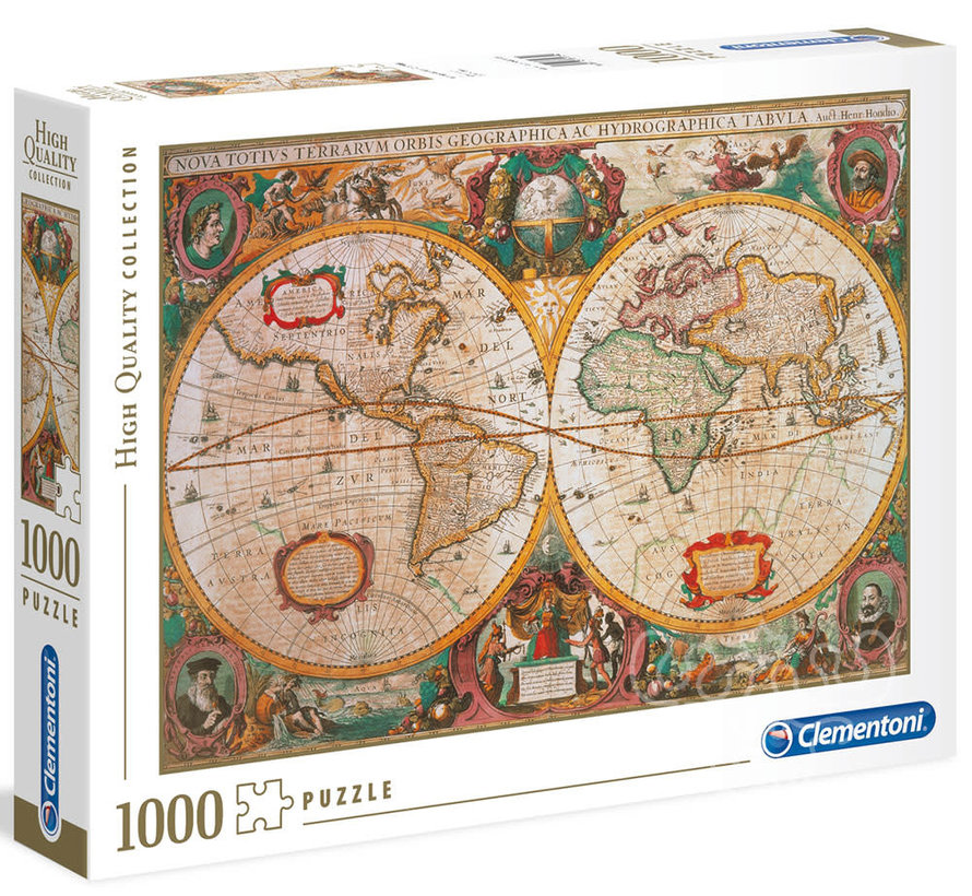 Clementoni Old Map Puzzle 1000pcs - ORIGINAL BOX SIZE