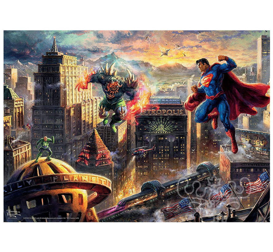 Ceaco Thomas Kinkade DC Justice League: Superman Man of Steel Puzzle 1000pcs