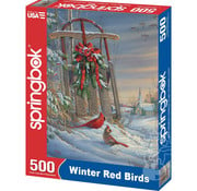 Springbok FINAL SALE Springbok Winter Red Birds Puzzle 1000pcs