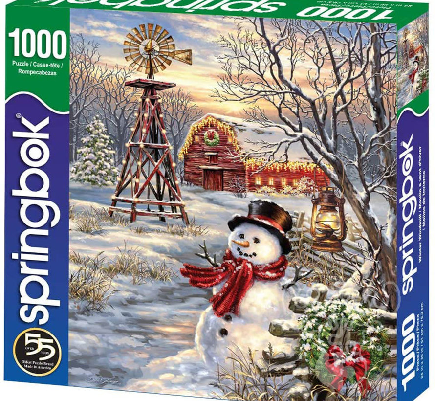 Springbok Winter Windmill Puzzle 1000pcs