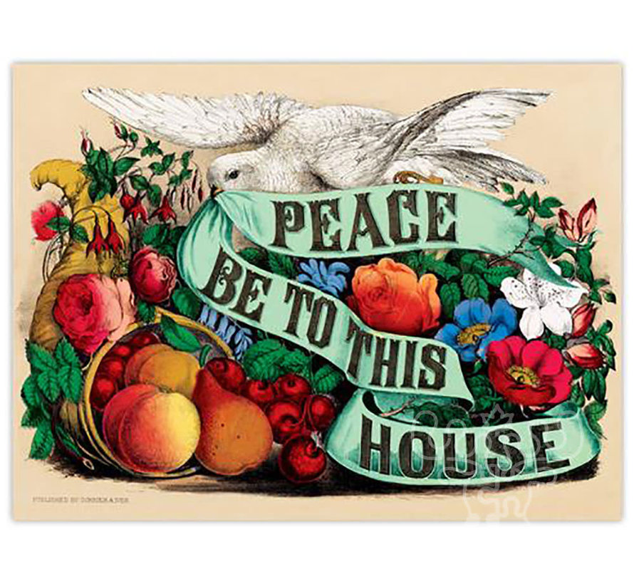 eeBoo Peace Be to This House Foil Puzzle 500pcs