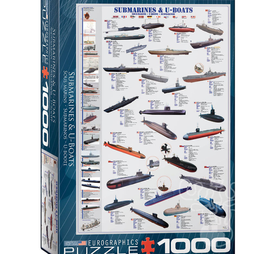 Eurographics Transportation: Submarines & U-Boats Puzzle 1000pcs