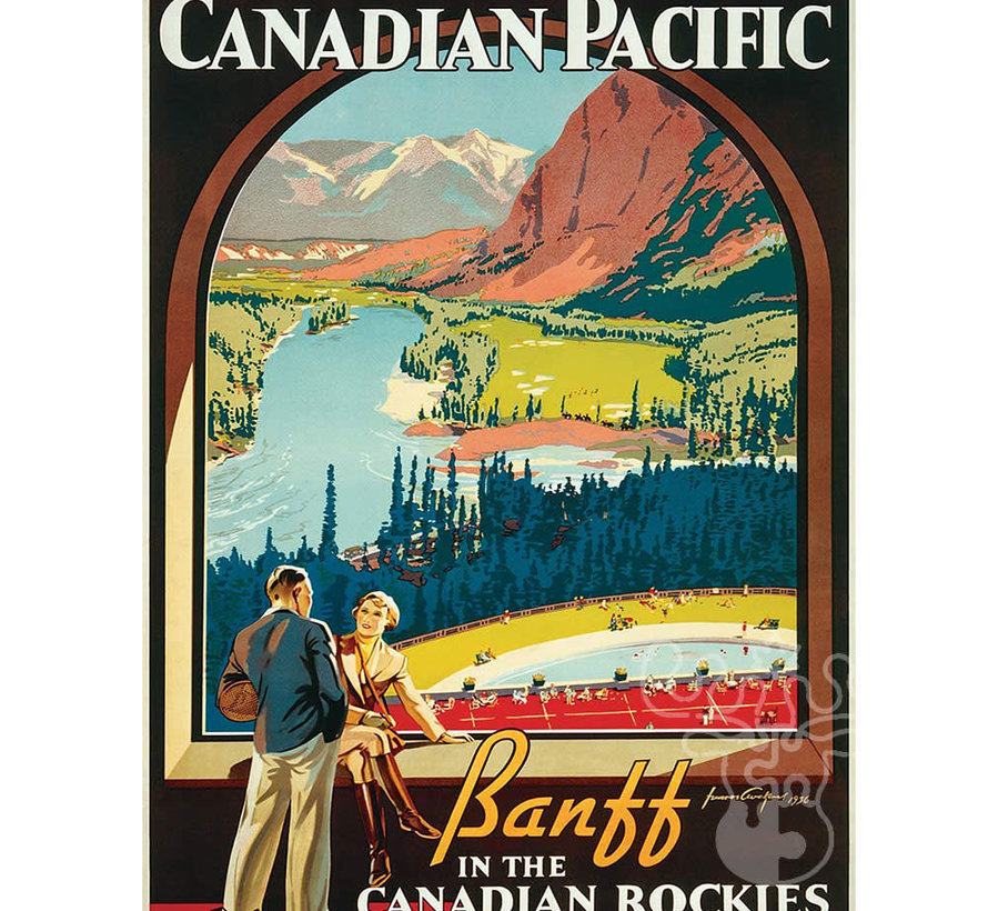 Eurographics Vintage: Canadian Pacific: Banff in the Canadian Rockies Puzzle 1000pcs