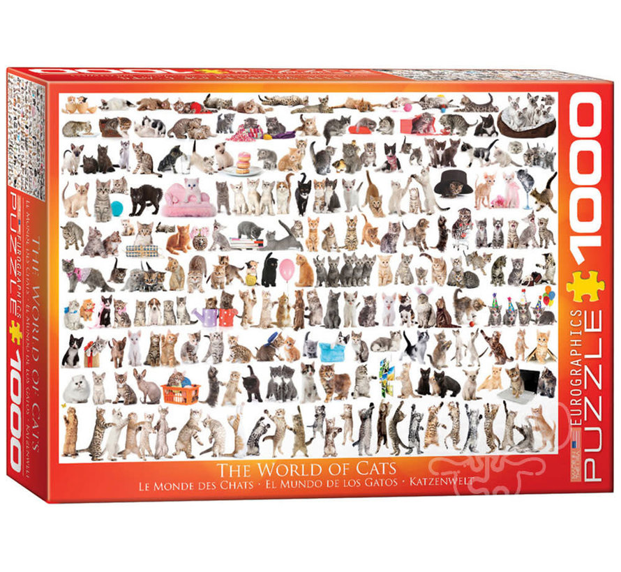 Eurographics Chart: The World of Cats Puzzle 1000pcs