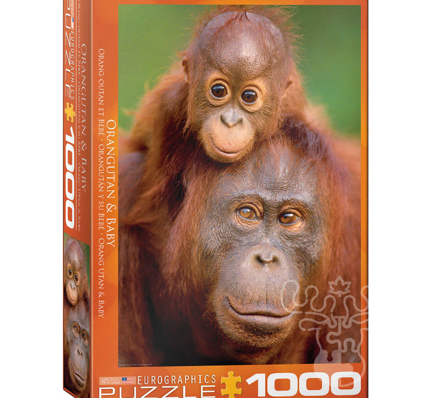 Eurographics Orangutan & Baby Puzzle 1000pcs RETIRED