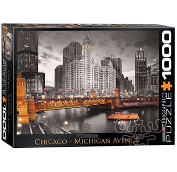 Eurographics Eurographics Cities: Chicago, Michigan Avenue Puzzle 1000pcs