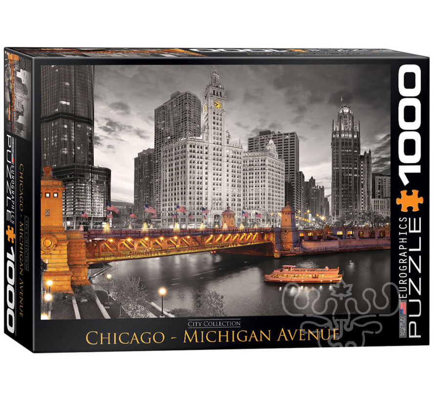 Eurographics Photography Cities: Chicago, Michigan Avenue Puzzle 1000pcs