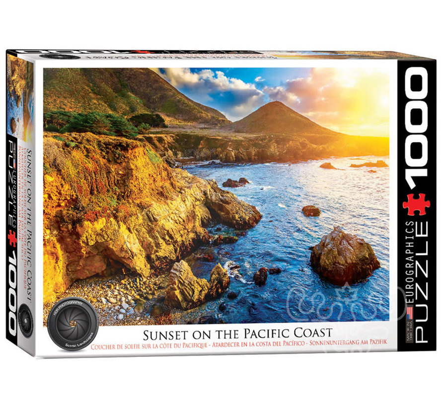Eurographics Photography HDR: Sunset on the Pacific Coast Puzzle 1000pcs