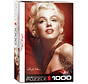 Eurographics Celebrity & Music: Marilyn Monroe Red Portrait Puzzle 1000pcs RETIRED