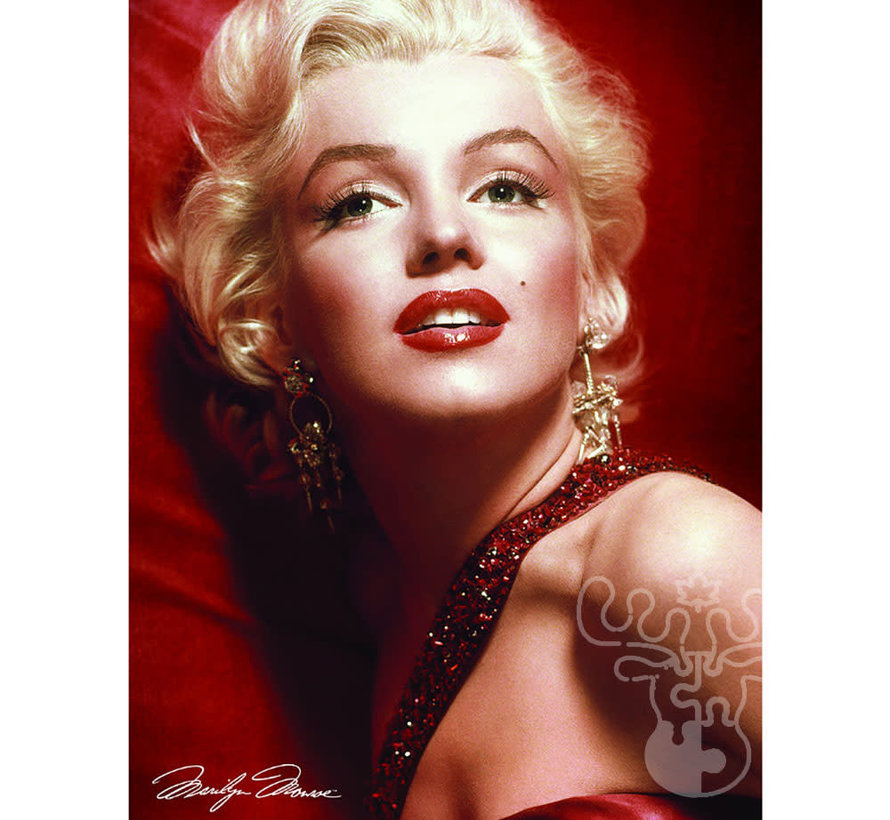 Eurographics Celebrity & Music: Marilyn Monroe Red Portrait Puzzle 1000pcs RETIRED