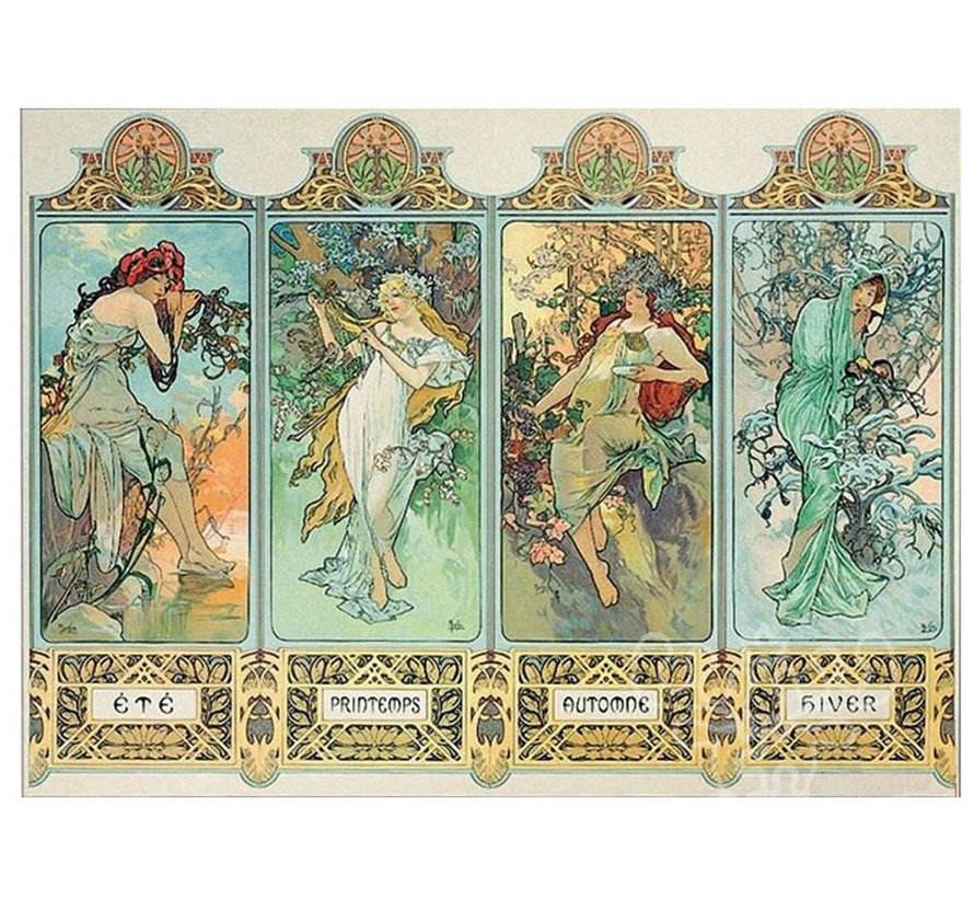 Eurographics Fine Art Mucha: The Four Seasons (Variant 3) Puzzle 1000pcs