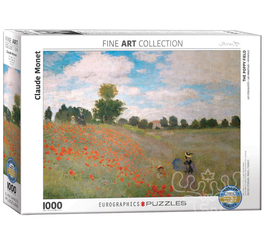 Eurographics Fine Art Monet: The Poppy Field Puzzle 1000pcs