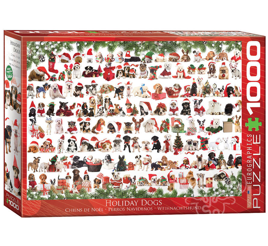 Eurographics Seasonal: Holiday Dogs Puzzle 1000pcs