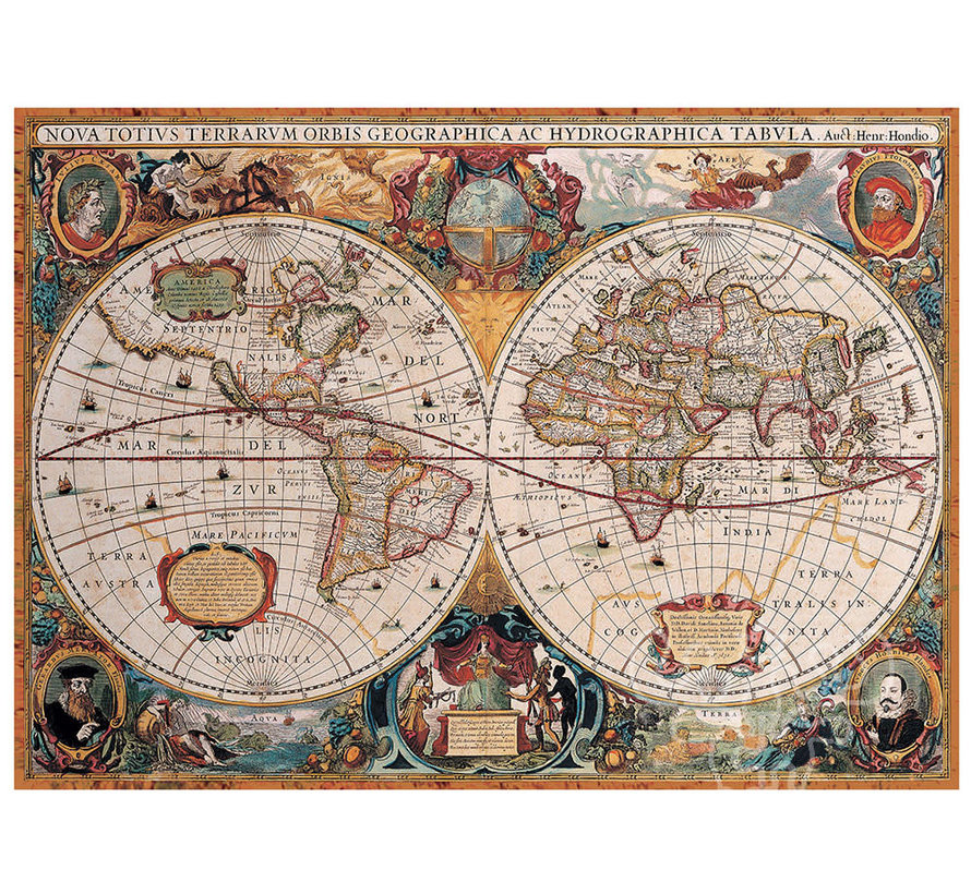 Eurographics Education: Antique World Map (Orbis Geographica) Puzzle 1000pcs