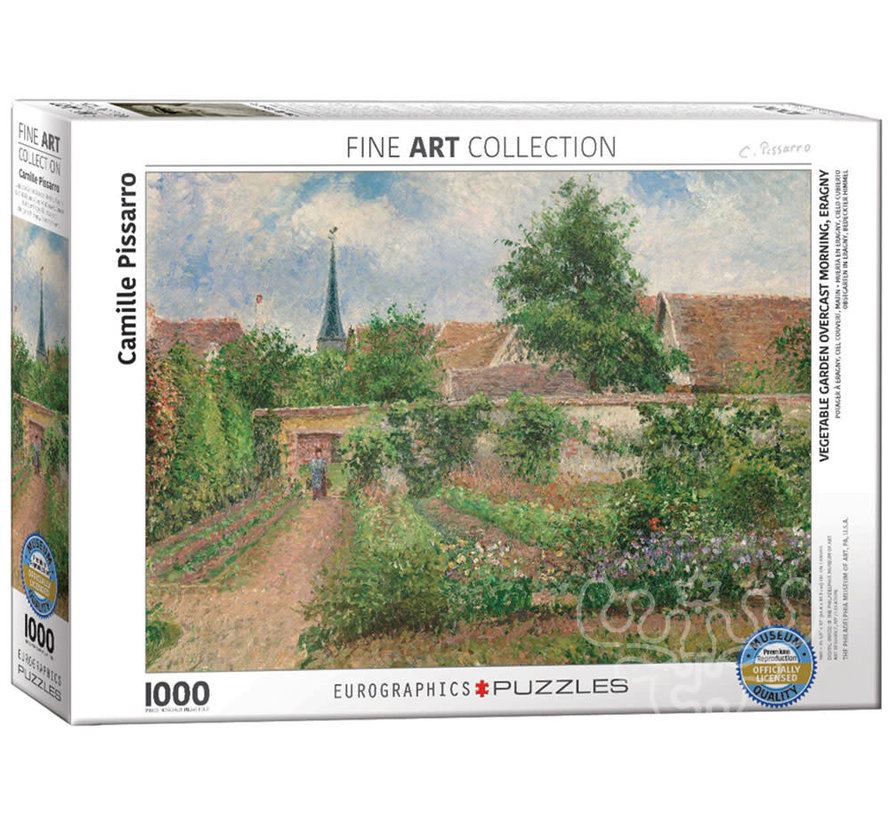 Eurographics Fine Art Pissaro: Vegetable Garden Overcast Morning, Eragny Puzzle 1000pcs