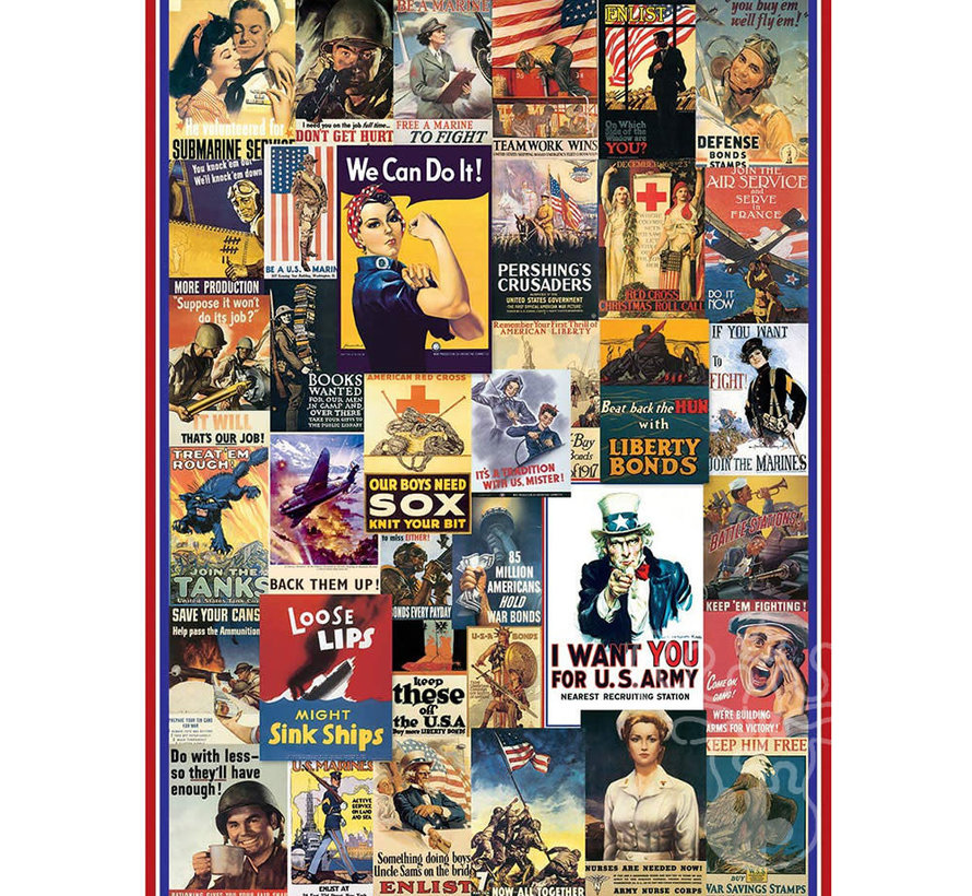 Eurographics Vintage: World War I & II Vintage Posters Puzzle 1000pcs