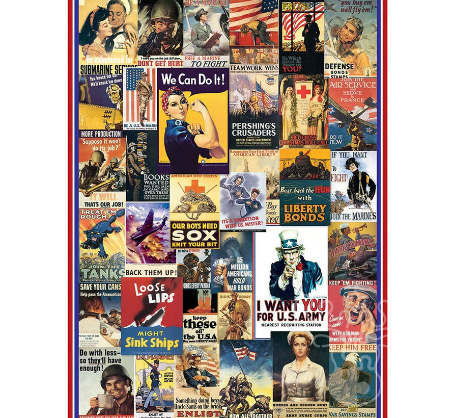 Eurographics World War I & II Vintage Posters Puzzle 1000pcs