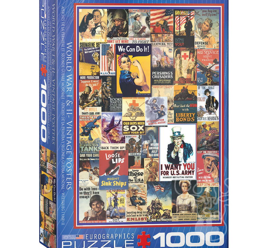 Eurographics Vintage: World War I & II Vintage Posters Puzzle 1000pcs