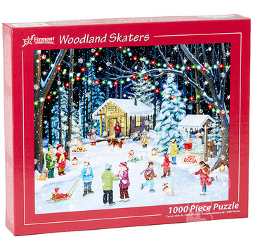 Vermont Christmas Company Vermont Christmas Co. Woodland Skaters Puzzle 1000pcs