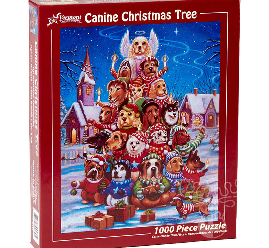 Vermont Christmas Co. Canine Christmas Tree Puzzle 1000pcs