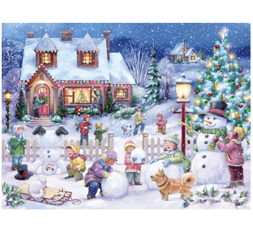 Vermont Christmas Co. Snowman Celebration Puzzle 550pcs