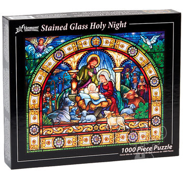 Vermont Christmas Company Vermont Christmas Co. Stained Glass Holy Night Puzzle 1000pcs