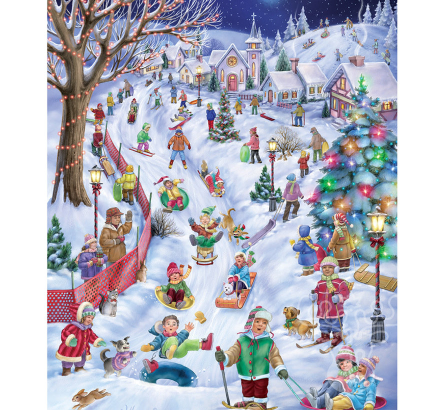 Vermont Christmas Co. Sledding Hill Puzzle 1000pcs