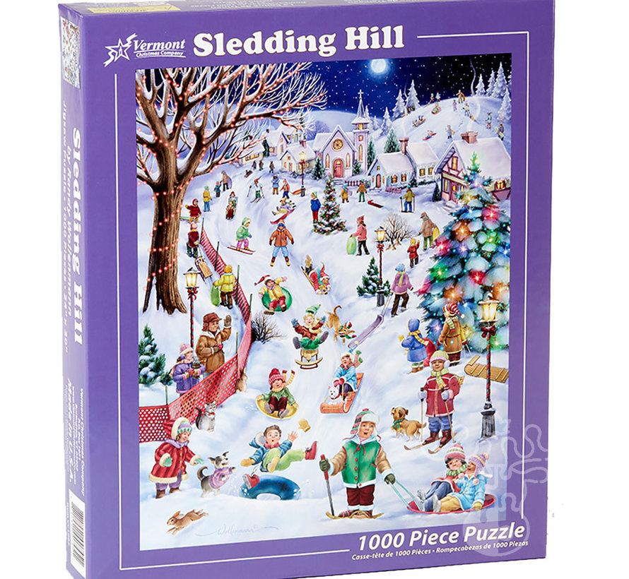 Vermont Christmas Co. Sledding Hill Puzzle 1000pcs