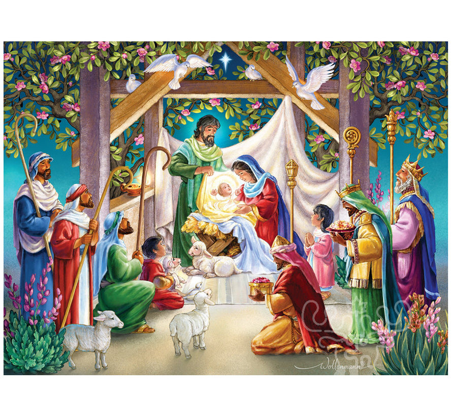 Vermont Christmas Co. Magi at the Manger Puzzle 550pcs