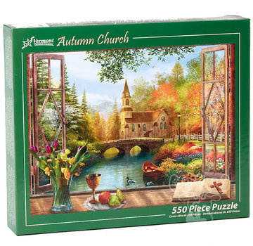 Vermont Christmas Company Vermont Christmas Co. Autumn Church Puzzle 550pcs
