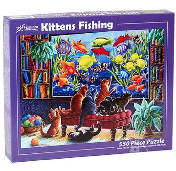 Vermont Christmas Company Vermont Christmas Co. Kittens Fishing Puzzle 550pcs
