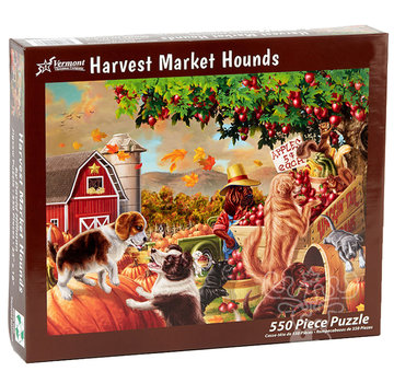Vermont Christmas Company Vermont Christmas Co. Harvest Market Hounds Puzzle 550pcs