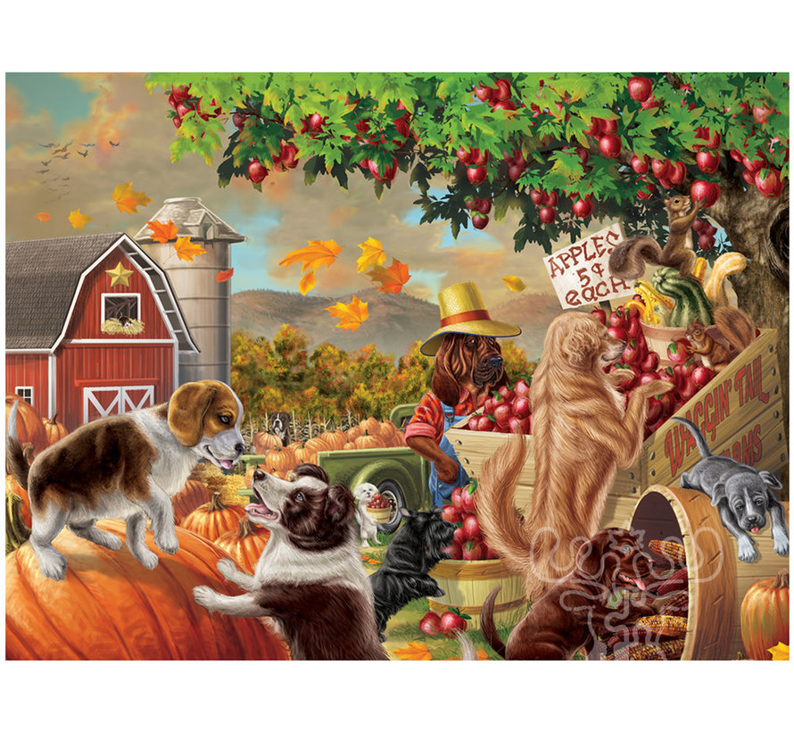 Vermont Christmas Co. Harvest Market Hounds Puzzle 550pcs