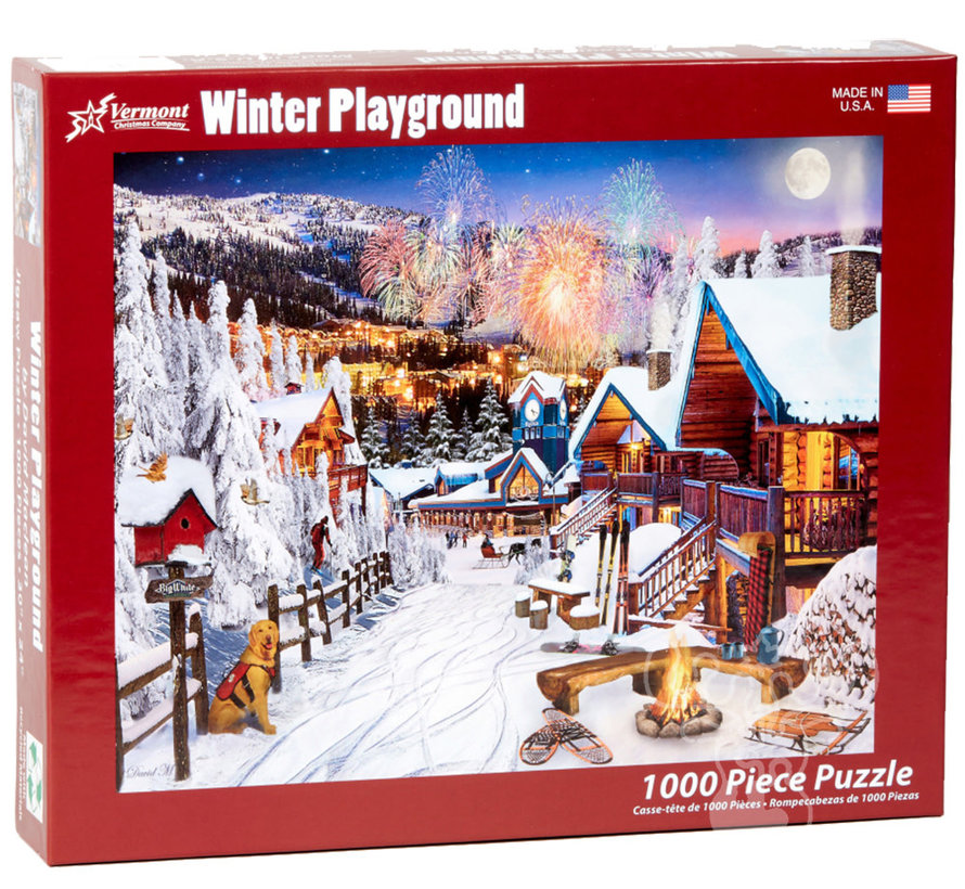 Vermont Christmas Co. Winter Playground Puzzle 1000pcs