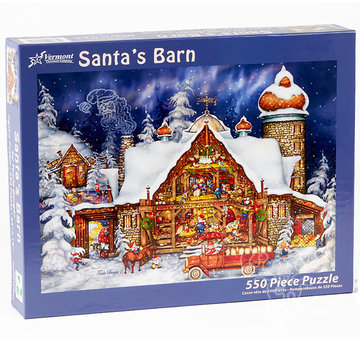 Vermont Christmas Company Vermont Christmas Co. Santa's Barn Puzzle 550pcs