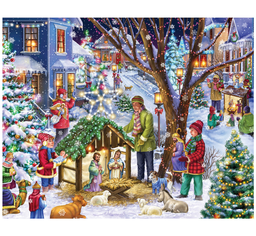 Vermont Christmas Co. Neighborhood Nativity Puzzle 1000pcs