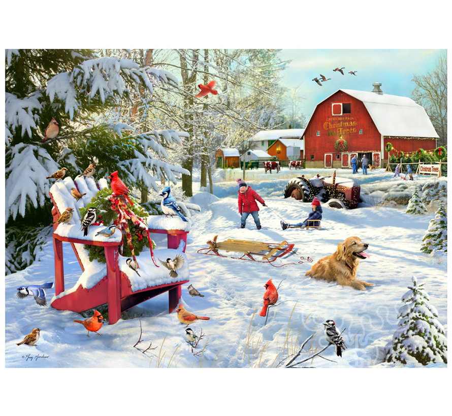 Vermont Christmas Co. The Farm at Christmas Puzzle 1000pcs