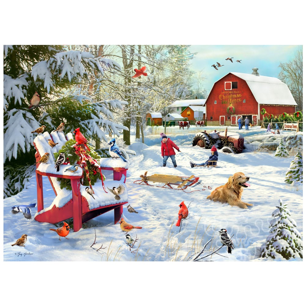 Vermont Christmas Co. The Farm at Christmas Puzzle 1000pcs Puzzles Canada