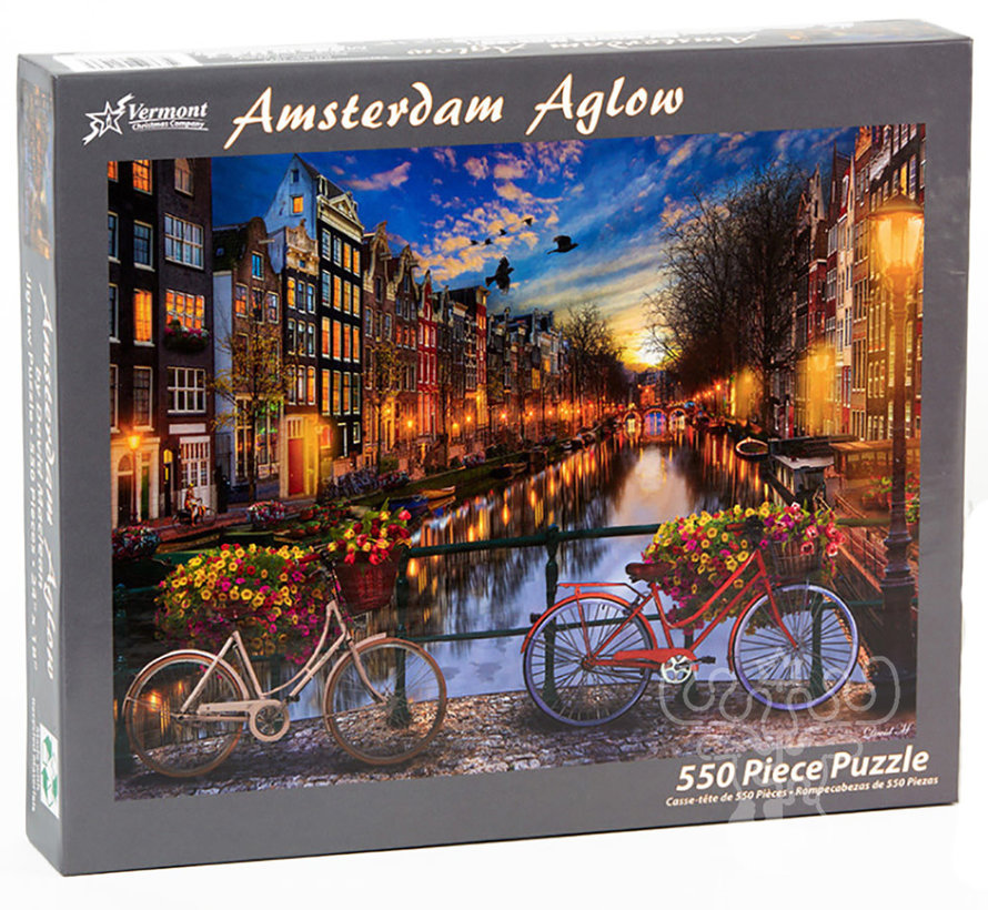 Vermont Christmas Co. Amsterdam Aglow Puzzle 550pcs