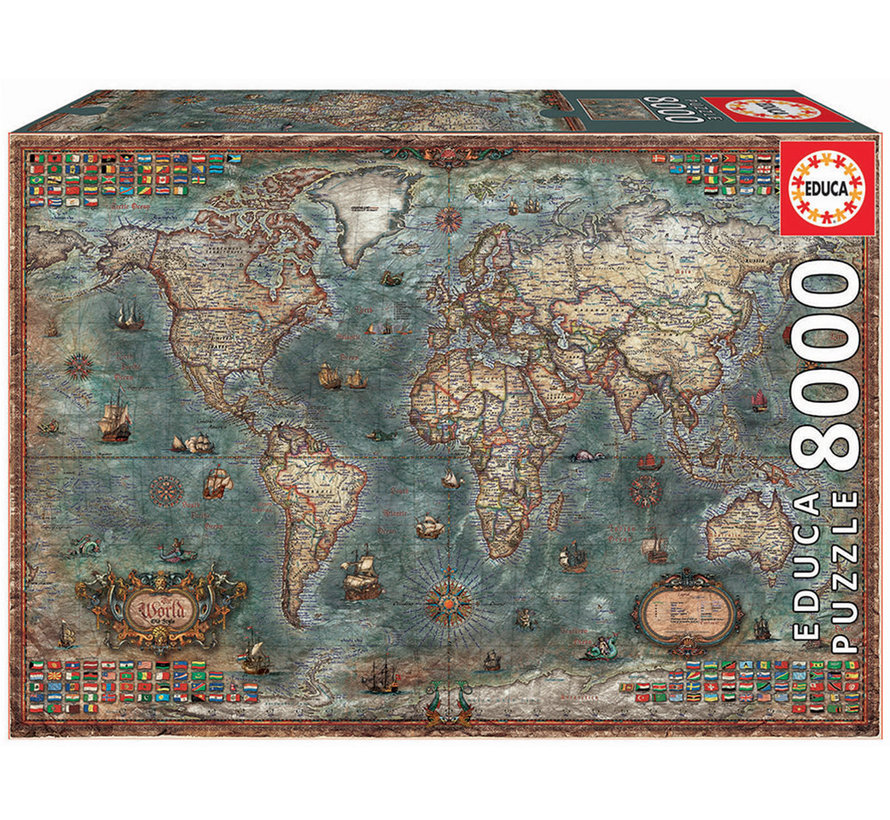 Educa Historical World Map Puzzle 8000pcs