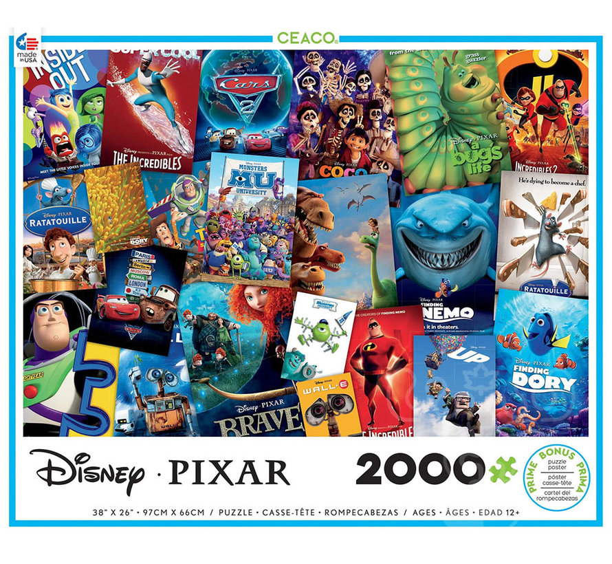 Ceaco Disney Pixar Movie Posters Puzzle 2000pcs