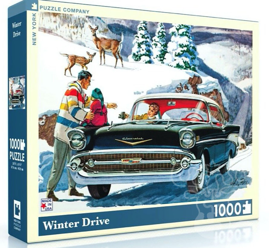 New York Puzzle Co. General Motors: Winter Drive Puzzle 1000pcs