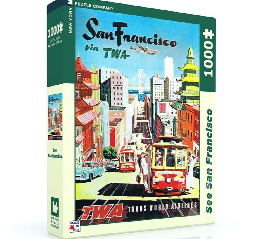 New York Puzzle Co. American Airlines: See San Francisco Puzzle 1000pcs